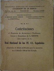 Contestaciones al Programa de Aritmética y problemas, lineas y empalmes de RENFE para ingreso en la | 123062 | Manuel Cardenas Fuentes, Oswaldo Roman Garzon