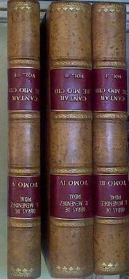 Cantar de Mio Cid. Texto, gramática y vocabulario. 3 tomos 4 partes. (Obra Completa) | 155702 | Menéndez Pidal, Ramon