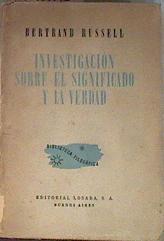 Investigación sobre el Significado y la Verdad | 171680 | Bertrand Russell