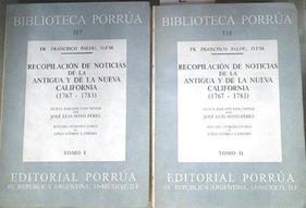 Recopilación de Noticias de la Antigua y de la Nueva California (1767-1783) VOL I y II | 180174 | Francisco Palóu