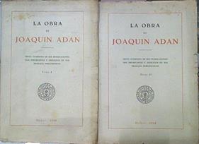 La Obra De Joaquin Adan. 2 Tomos | 46868 | --
