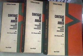Cantigas de amigo dos trovadores galego portugueses.Tomo I-II-III | 178981 | José Joaquim Nunés