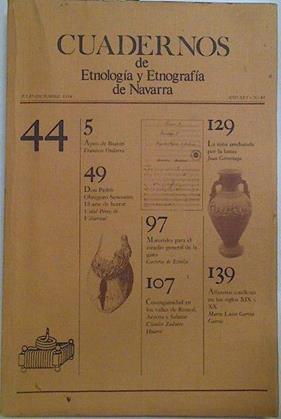 Cuadernos de etnología y etnografía de Navarra Nº 44 | 128617 | V.A.