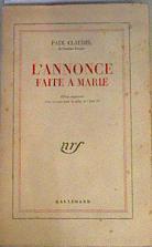 L'annonce Faite a Marie | 167706 | Paul Claudel