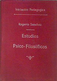 Introducción A Los Estudios Psicofilosóficos | 52842 | Rogerio Sánchez, José