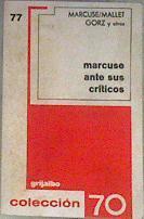 Marcuse ante sus críticos | 171178 | Marcuse, Herbert/VVAA