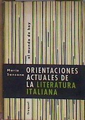 Orientaciones actuales de la literatura italiana | 184345 | Sansone Mario