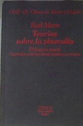 Teorías sobre la plusvalía Primera parte Capítulos primero hasta séptimo y anexos | 178456 | Marx, Karl