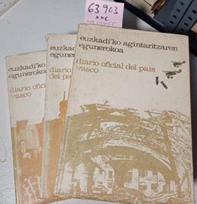 Diario Oficial Del País Vasco / Euzkadi'ko Agintaritzaren Egunerokoa | 63903 | Jesús María de Leizaola