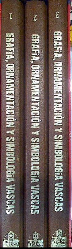 Grafía, ornamentación y simbología vascas 3 tomos A través de mil antiguas estelas d( Obra Completa) | 95024 | Golas, Luis