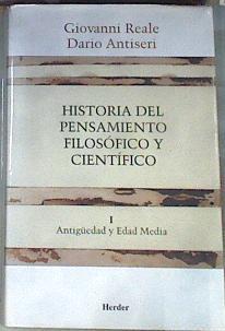 Historia del pensamiento filosófico y científico. I Antigüedad y Edad Media | 169951 | Reale, Giovanni/Antiseri, Dario