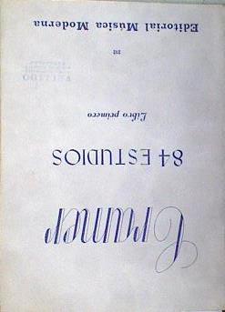 84 estudios para piano. Vol. 1 Libro primero | 174011 | Johann Baptiste Cramer