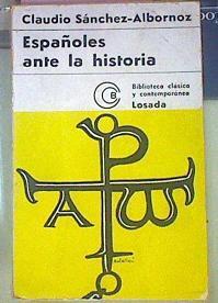 Españoles Ante La Historia | 35908 | Sanchez Albornoz Claudio