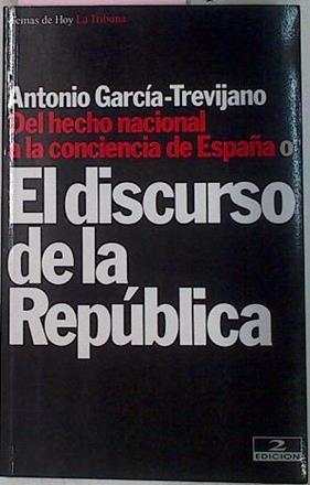 El Discurso De La Republica . Del hecho nacional a la conciencia de España | 11934 | Garcia Trevijano Antonio