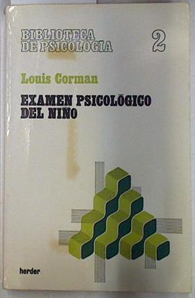 Examen psicológico del niño | 112232 | Corman, Louis