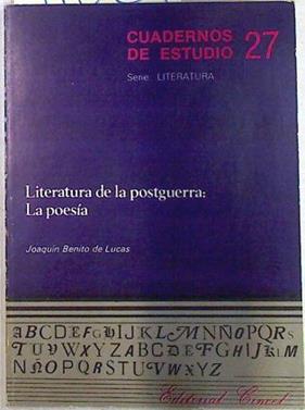 Literatura de la postguerra: la poesía | 71629 | Benito de Lucas, Joaquín