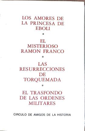 Torquemada y otros Vol IX Los amores de princesa de eboli  El misterioso Ramos Franco, | 188475 | Victoria Montalembert/Varios Autores