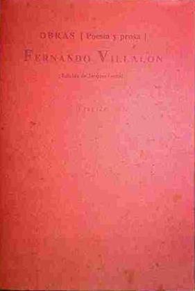Obras [ Poesía Y Prosa ] | 40901 | Villalón, Fernando