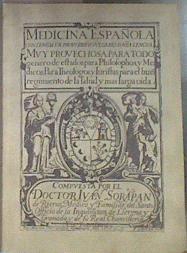 MEDICINA ESPAÑOLA CONTENIDA EN PROVERBIOS VULGARES DE NUESTRA LENGUA (FACSIMIL) | 179895 | SORAPAN DE RIEROS, IVAN