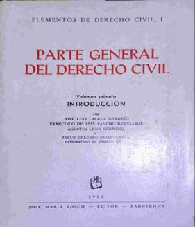 Parte general del derecho. Introducción | 138601 | Lacruz Berdejo, José Luis