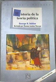 Historia de la teoría política | 177309 | Sabine, George H.