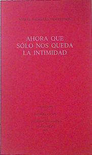 Ahora que sólo nos queda la intimidad | 140279 | Sacristán Montesinos, Miguel