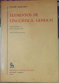 Elementos De Linguistica General | 22663 | Martinet Andre