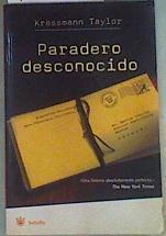 Paradero desconocido | 158469 | Kressmann Taylor/Traductora Carmen Aguilar