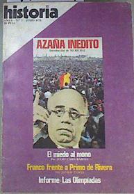 Azaña inédito El miedo al mono Franco frente a Primo de Rivera | 170699 | VVAA