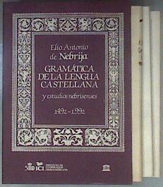Gramática de la lengua Castellana FASCIMIL de 3 tomos | 180827 | Nebrija, Antonio de