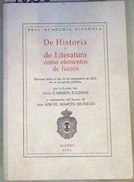 De Historia y de Literatura como elementos de ficción | 168309 | Ángel Martín Municio, Carmen Iglesias