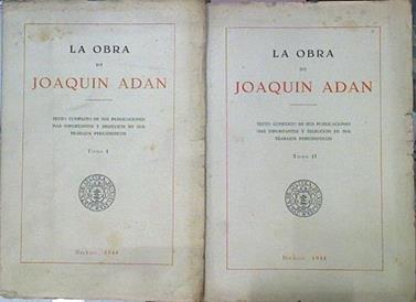 La Obra De Joaquin Adan. 2 Tomos | 46868 | --