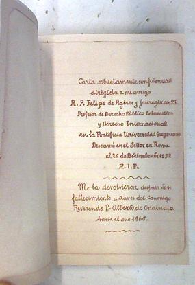 Diario de un abertzale Carta estrictamente confidencial dirigida a mi amigo R.P. Felipe de Agirre y | 74392 | Artetxe, Lucio