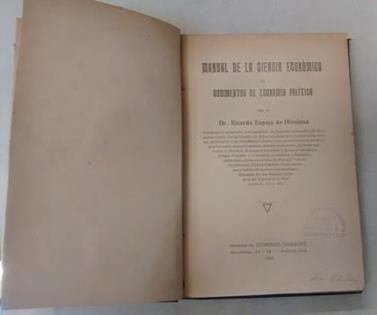 Manual de la ciencia económica o rudimentos de economía | 103248 | Espejo de Hinojosa, Ricardo