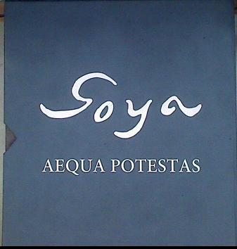 GOYA AEQUA POTESTAS PACK 2 TOMOS en su Estuche | 173939 | CARRASCO DE JAIME, DANIEL JOSE