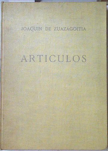 Artículos | 60071 | Zuazagoitia Joaquín De