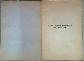 Proyectos y subponencia parlamentaria sobre Autonomia Vasca | 156890 | VVAA/Jose Orueta, Manuel Senante/Pedro Chalbaud