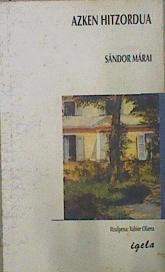 Azken hitzordua | 151265 | Márai, Sándor