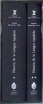 Historia de la lengua española Edición en 2 volúmenes | 182210 | Menéndez Pidal, Ramón