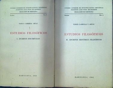 Estudios filosóficos 1 y 2 | 117930 | Carreras y Artau, Tomás