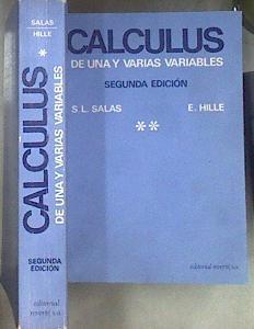 Calculus De una y varias variables tomo I y II | 173975 | Salas, Saturnino L./Hille, E.