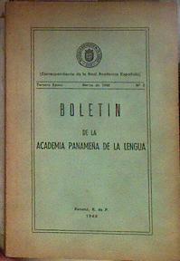 Boletín de la Academia Panameña de la Lengua Tercera EPOCA marzo 1968 nº 3 | 184353 | Baltasar Isaza Calderón, Ricardo J. Alfaro
