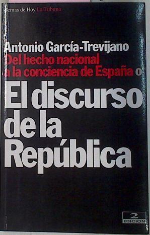 El Discurso De La Republica . Del hecho nacional a la conciencia de España | 11934 | Garcia Trevijano Antonio