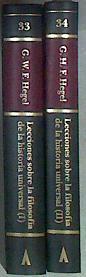 Lecciones sobre la filosofía de la historia universal Tomos I y II | 183008 | Hegel, Georg Wilhelm Friedrich
