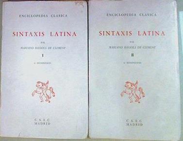 Sintaxis latina. 1 y 2 ( obra Completa ) | 157154 | Bassols de Climent, Mariano