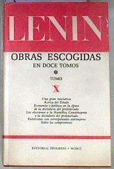 Obras escogidas en doce tomos, Tomo X  Junio de 1919 abril de 1920 | 171183 | LENIN Vladimir Ilich