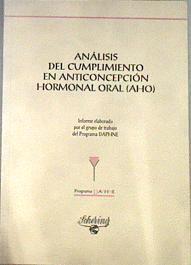 Análisis del cumplimiento en anticoncepcion hormonal oral Aho | 172145 | VVAA
