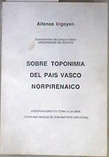 Sobre toponimia del País Vasco norpirenaico | 183242 | Irigoyen, Alfonso