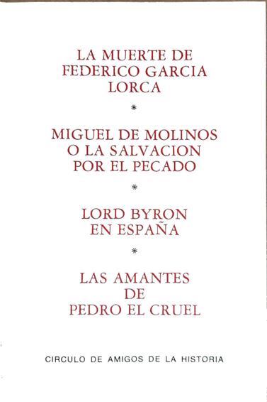 La Muerte de García Lorca y otros Vol. IV. La muerte de Federico García Lorca  Miguel de Molinos | 188473 | Enrique López Catellon/Varios Autores