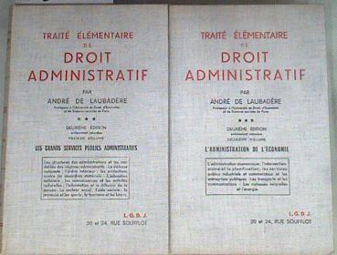 Traite Elementaire de Droit Administratif Tomo 3  1y 2 parte Deuxieme Édition | 169278 | Andre De Laubadere